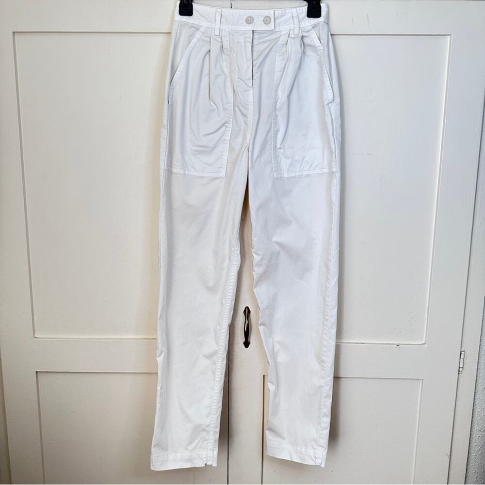 Nili Lotan Pleated Trouser Cream Pant 00